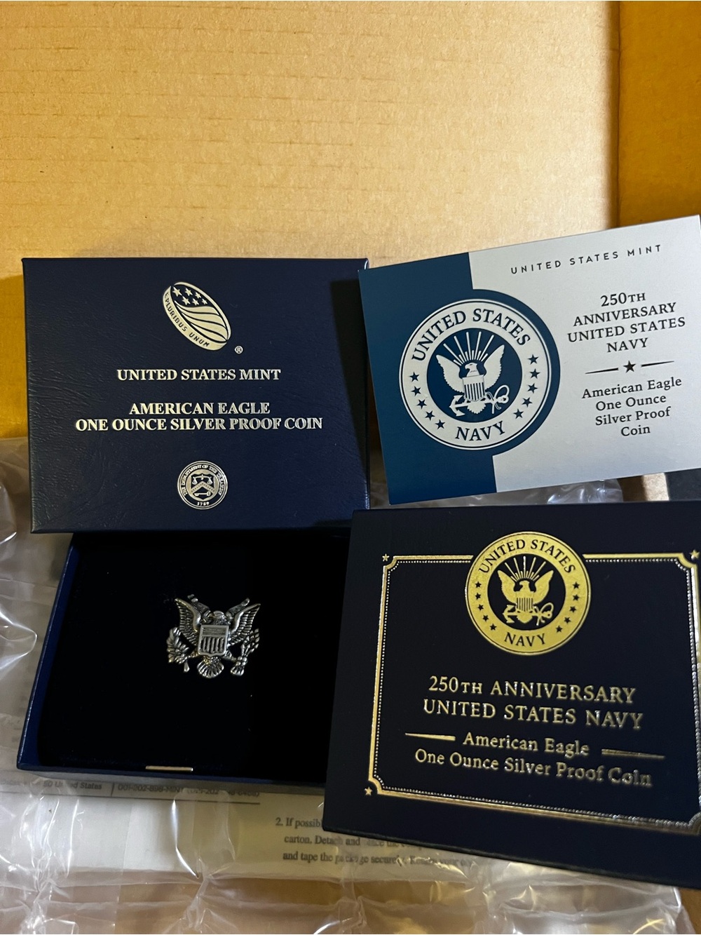250th Anniversary United States Navy American Eagle One Ounce Silver Proof Coin